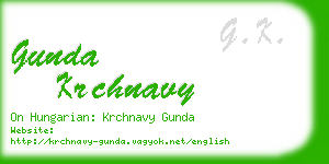 gunda krchnavy business card